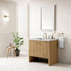 Hudson 36" Single Vanity, Light Natural Oak,  Eternal Jasmine Pearl Top