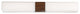 Vigo 38" LED Bathroom Vanity and Wall-Light 3000K, Dark Walnut