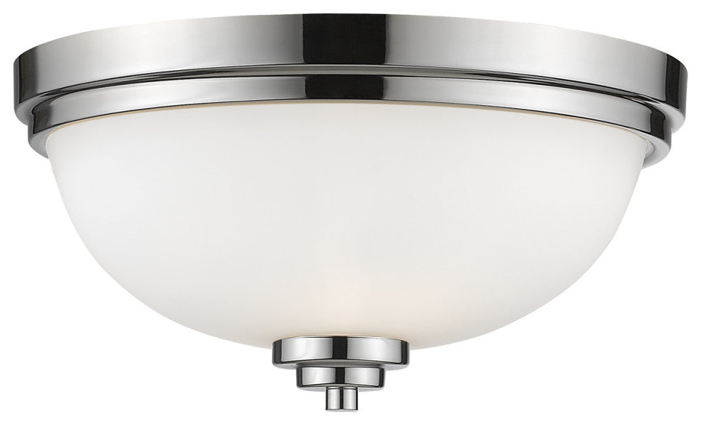 Ashton 3 Light Flush Mount in Chrome with Matte Opal Glass