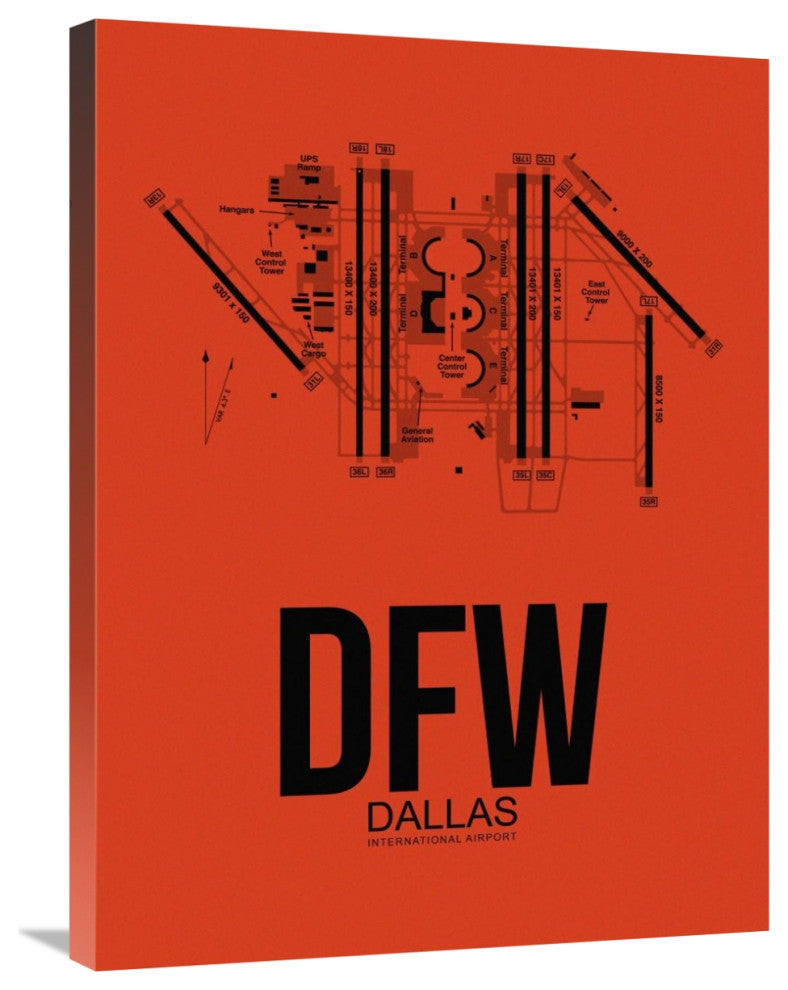 "DFW Dallas Airport Orange" Fine Art Print