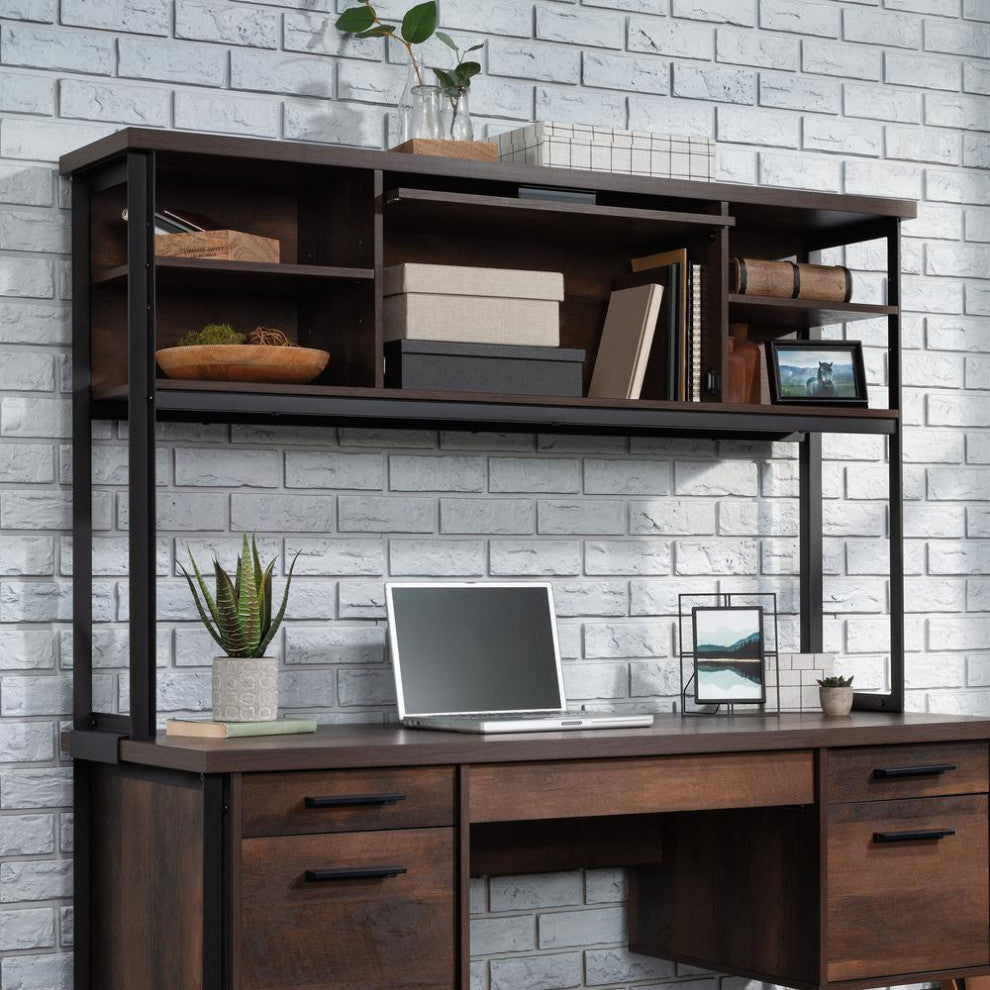 Briarbrook Computer Desk Hutch Barrel Oak