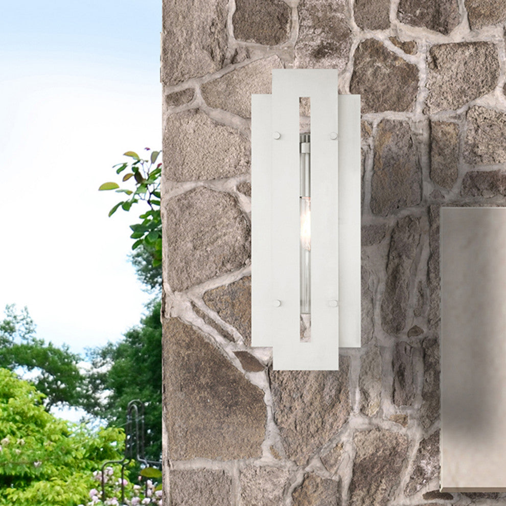 Livex Lighting Utrecht 1 Light Brushed Nickel Large Outdoor Wall Lantern