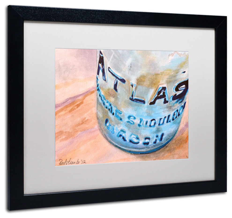 'Atlas Jar' Art, 16x20, Black Frame, White Mat
