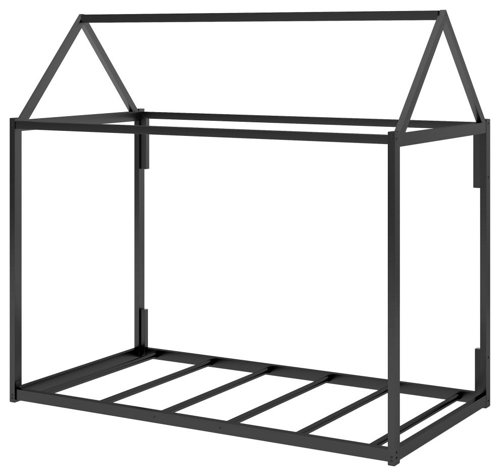 Metal House Shape Platform Bed, twin