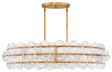 Fredrick Ramond Rene Chandelier, Distressed Brass, Large