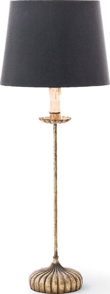 Clove Stem Buffet Table Lamp With Black Shade