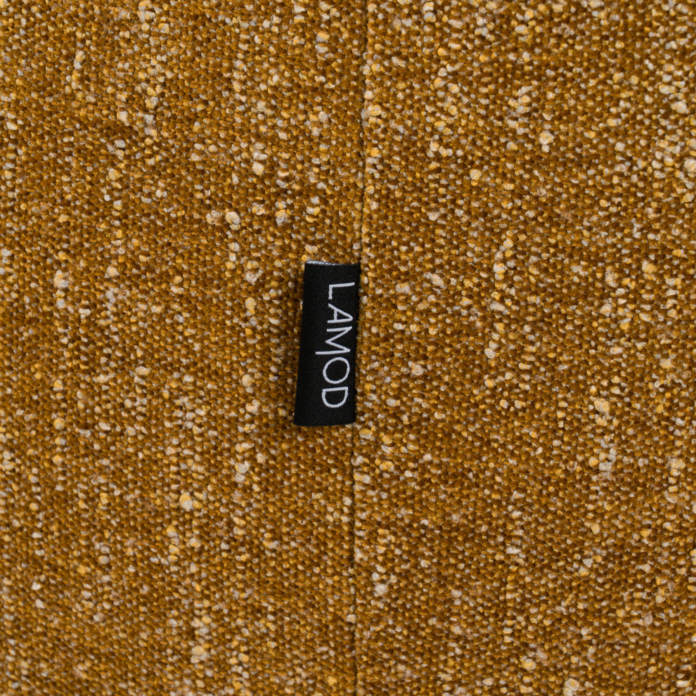 Divani Casa Wendt Modern Mustard Fabric Swivel Accent Chair