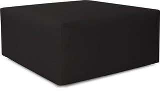 Outdoor Black 36" Square Ottoman