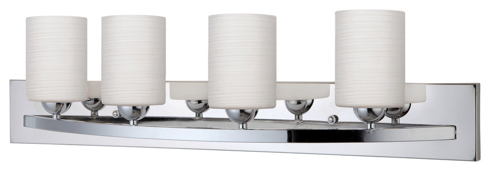 Ora Modern 3-Light Vanity, Chrome Finish
