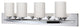 Ora Modern 3-Light Vanity, Chrome Finish