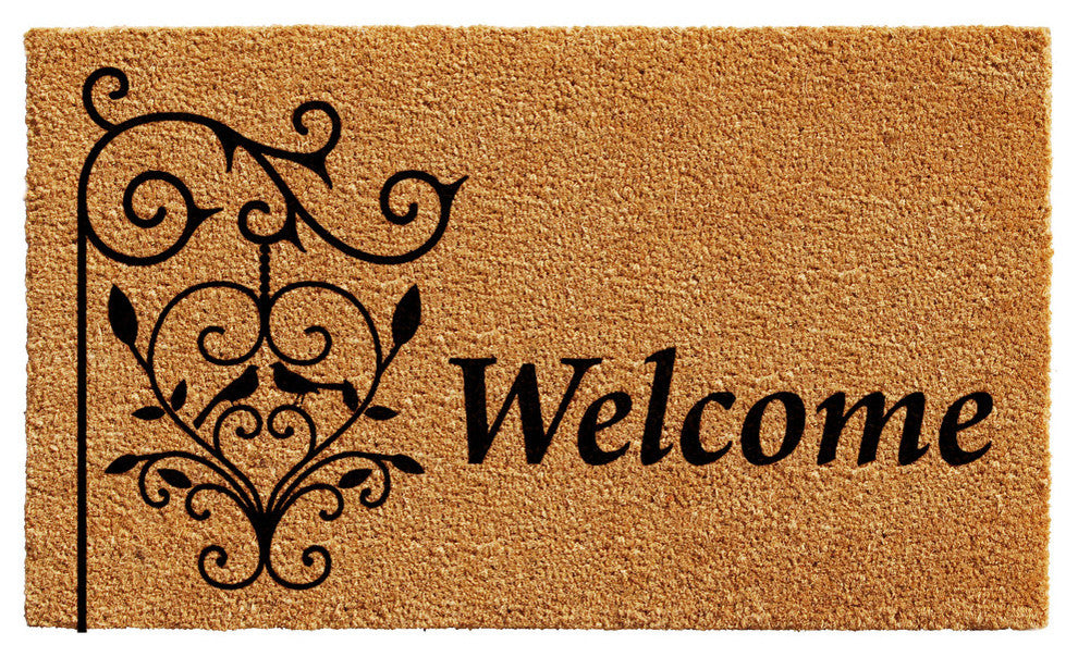 Welcome Post Doormat, 17"x29"