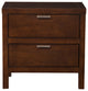 Cappuccino Contempo Wooden Two Drawer Nightstand