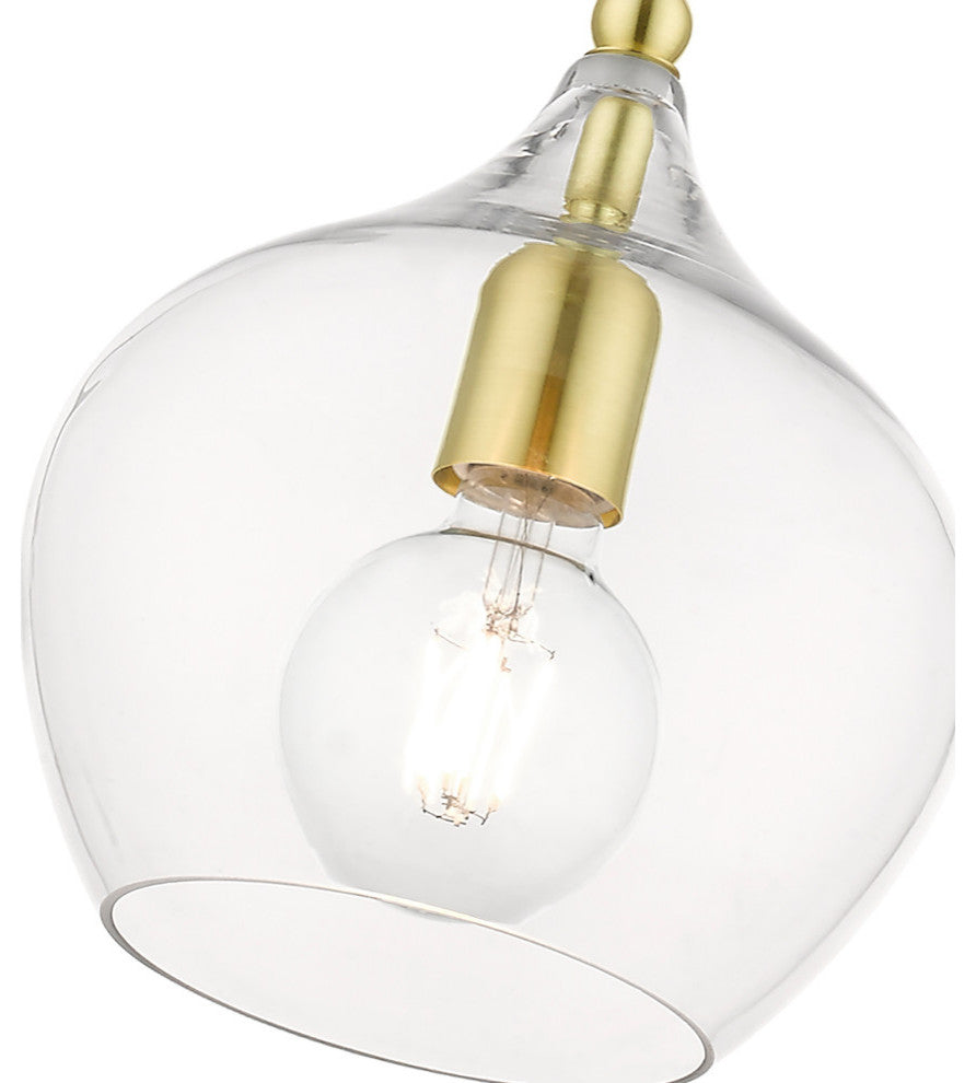 Aldrich 1 Light Satin Brass Pendant