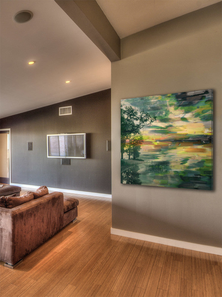 "Lakeside Trees" Fine Art Canvas Print, 32"x32"