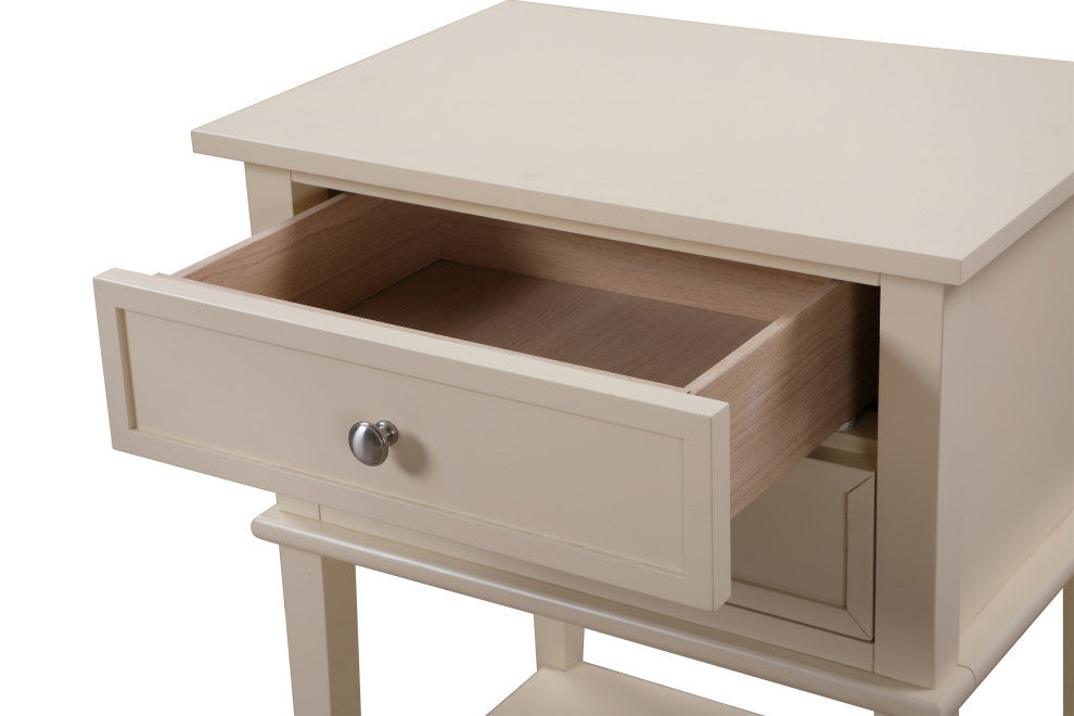 Newton 2-Drawer Nightstand, 28"H x 22"W x 16"D, Beige