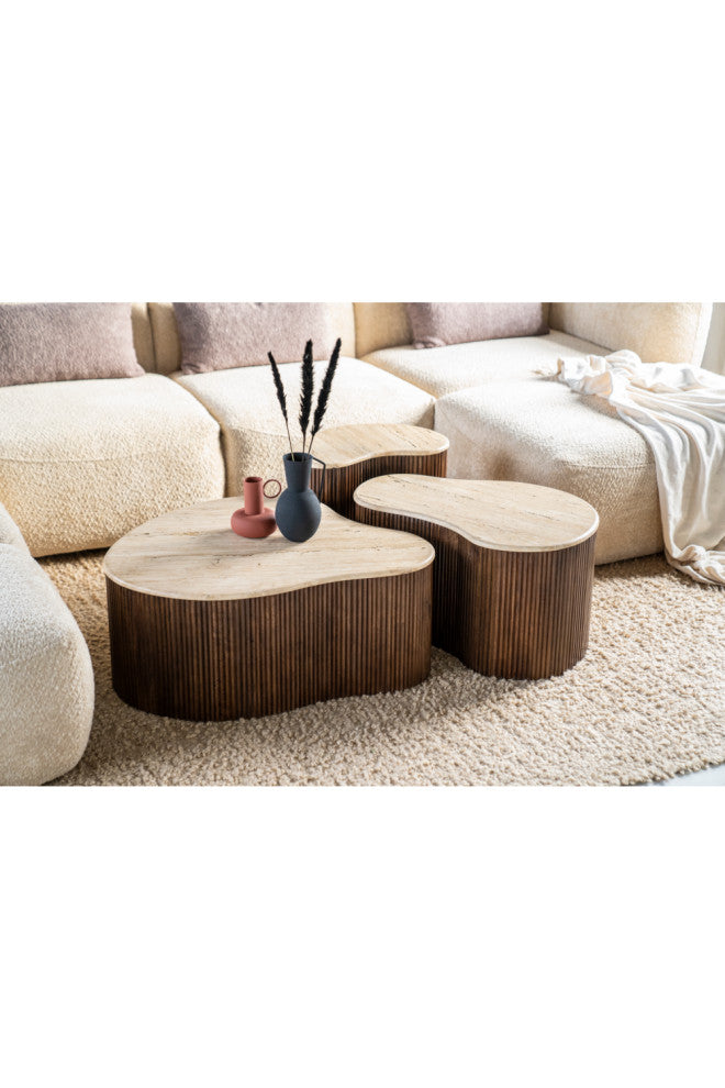 Organic Travertine Coffee Table | Eleonora Mari, Medium