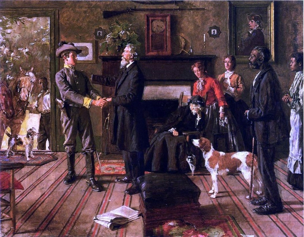 William Gilbert Gaul Leaving Home, 21"x28" Gallery Wrapped Canvas Print