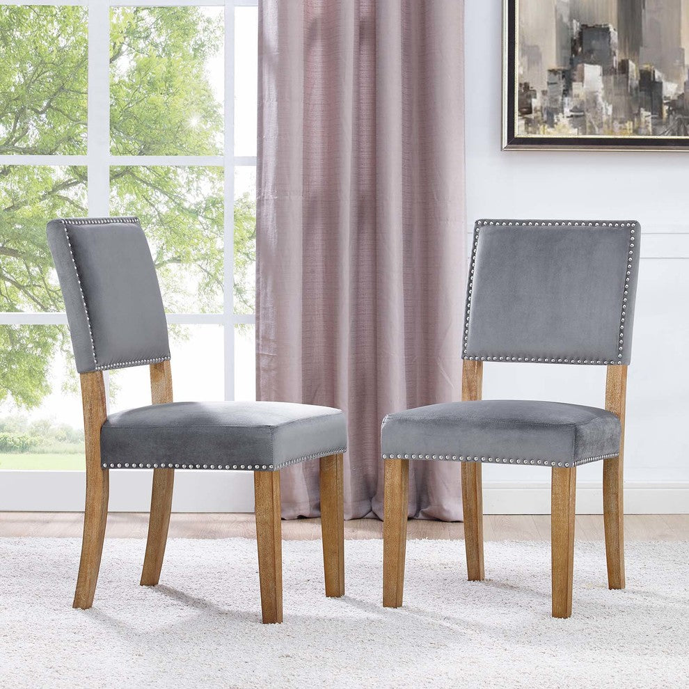 Gray Oblige Dining Chair Wood Set of 2