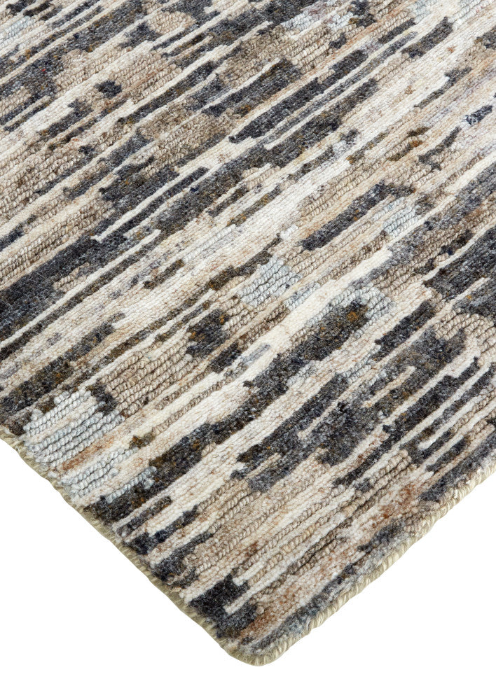 Weave & Wander Clarkson Rug, Gunmetal/Silver Blue3ft-6in x 5ft-6in