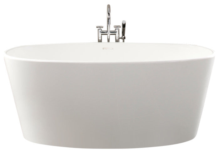 Ove Bath 66x30x25, Matte, Polished Chrome Overflow