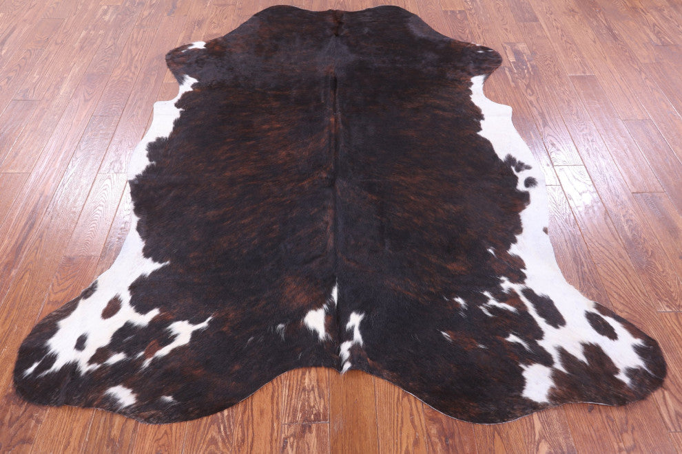 7' 3" X 6' 3" Natural Cowhide Rug C2415