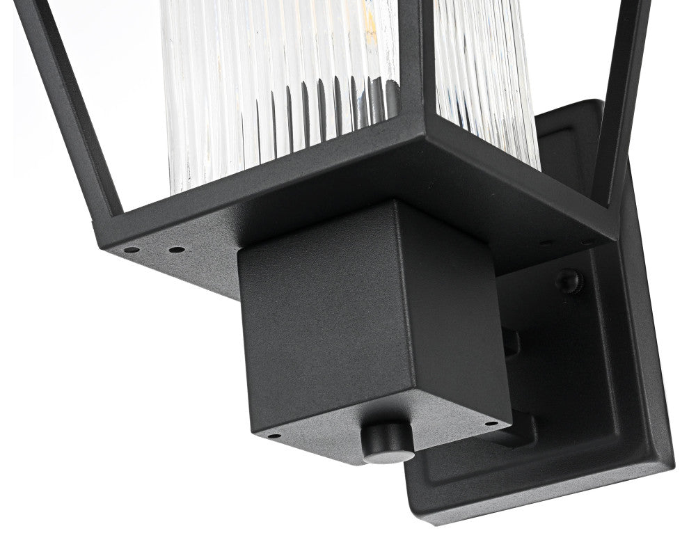 Home Living 10" Outdoor Wall Sconce, Black