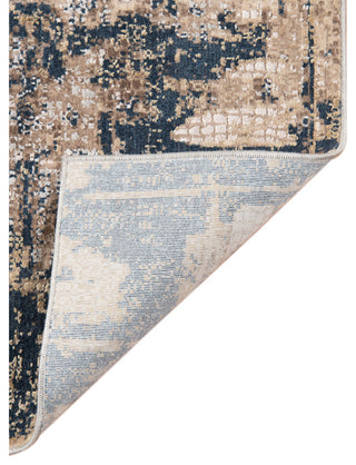 Haleena Draper Indigo Polyester Blend Area Rug, 7'6"x9'6"