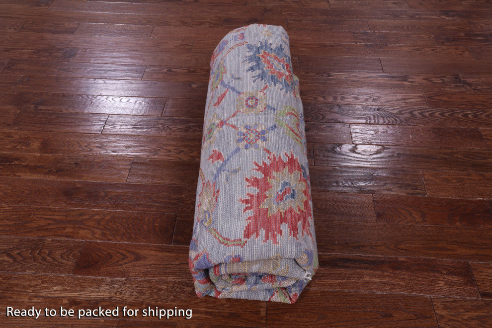 10' Square Hand-Knotted William Morris Wool Rug - Q15605