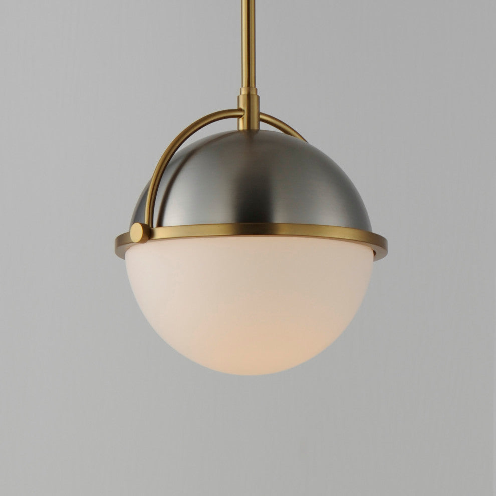 Maxim 12411 Duke 10"W Mini Pendant - Black / Weathered Brass