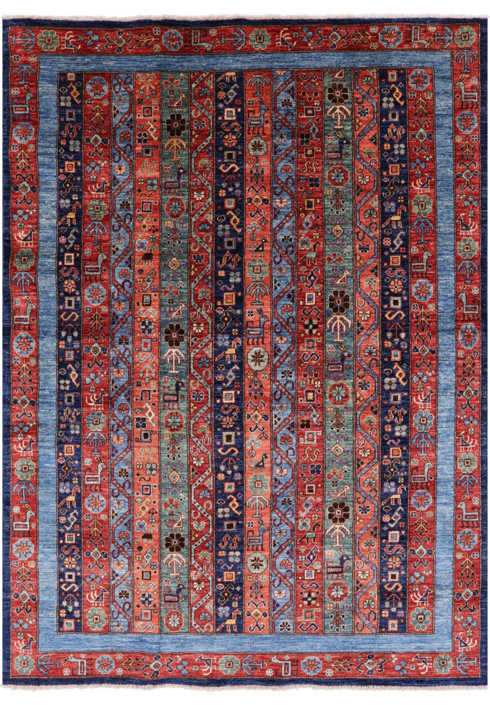 4' 10" X 6' 8" Persian Gabbeh Shall Hand-Knotted Wool Rug Q5067
