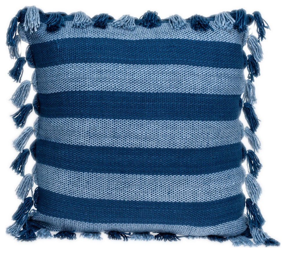 Rustic Bohemian Blue Throw Pillow