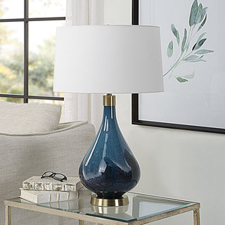 Uttermost 30098 Riviera 28" Tall Vase Table Lamp - Blue