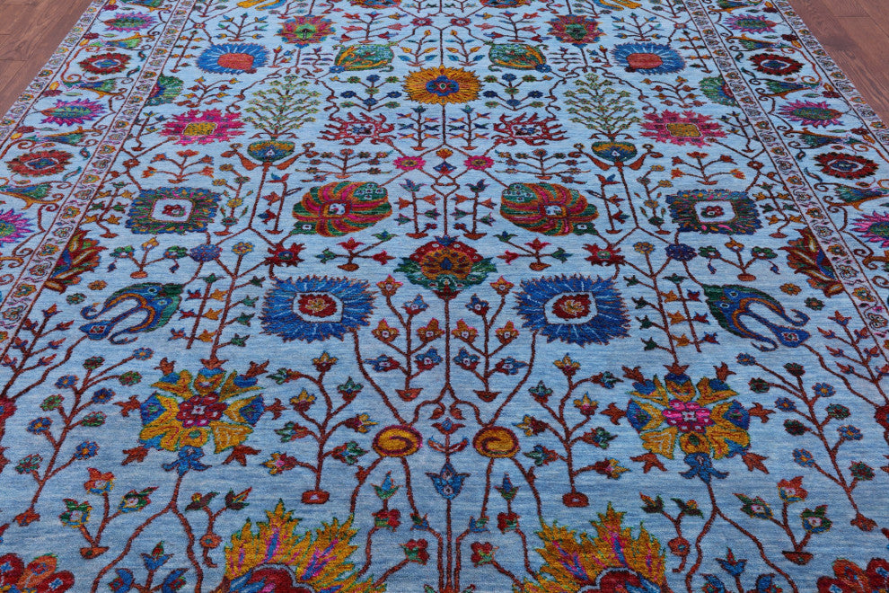 9' 0" X 11' 7" Persian Handmade Wool & Silk Rug - Q14927