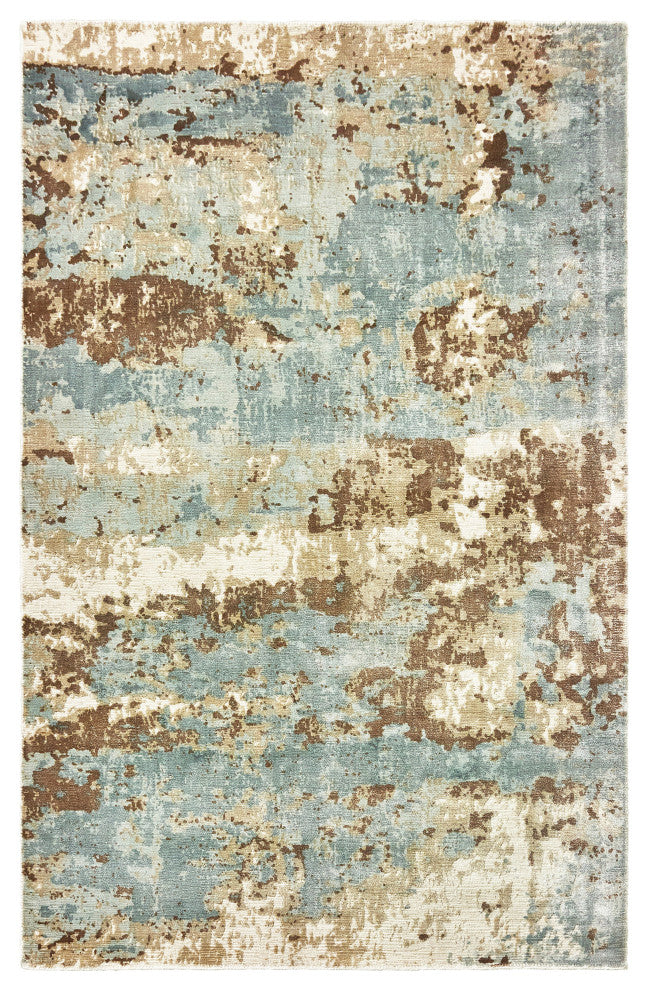 Oriental Weavers Formations Blue/ Brown Abstract Indoor Area Rug 6'X9'