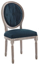 Arise Vintage French Upholstered Fabric Dining Side Chair Natural Light Blue