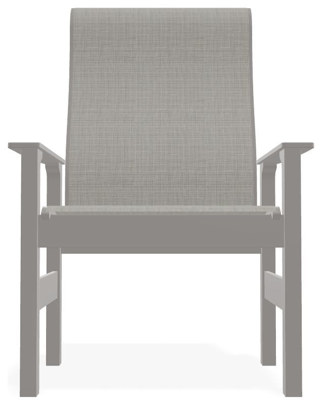 Leeward Sling Outdoor Armchair, Deacon/Warm Gray