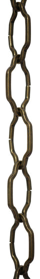 RCH Hardware Steel Cathedral Chandelier Chain, 2 Sizes, 3', Antique Brass, U45
