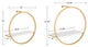 Wicks Round Floating Wall Shelf, White/Gold 2 Piece
