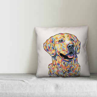 Watercolor Retriever Throw Pillow Cover