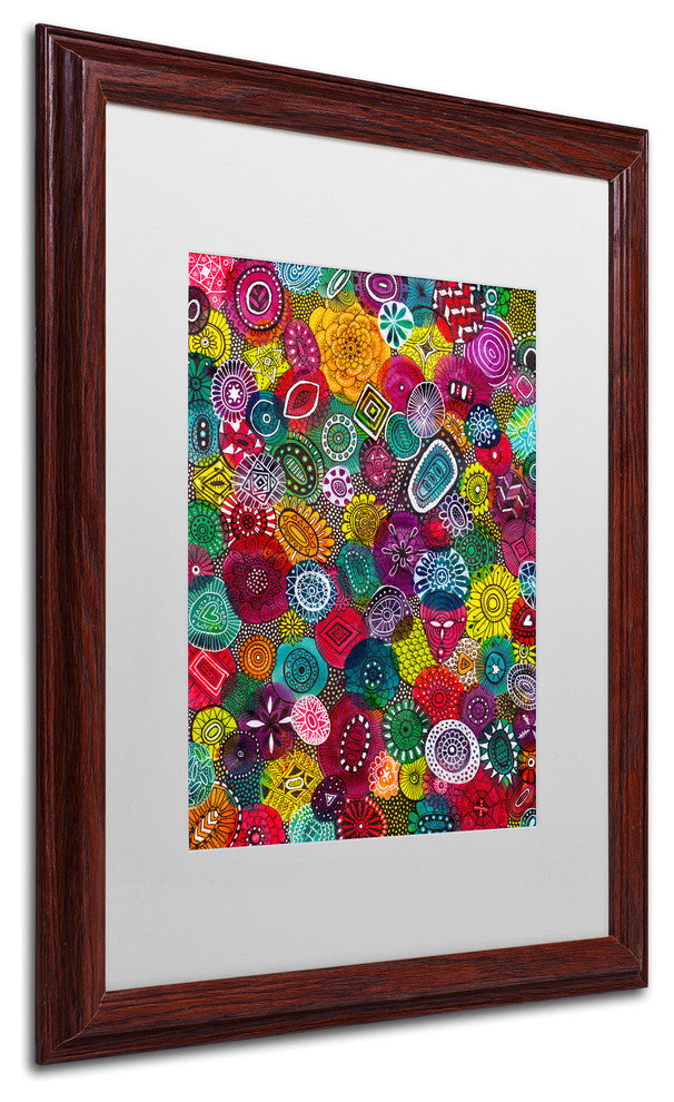 Hello Angel ''Autumn Jewels'' Art, Wood Frame, White Mat, 20x16