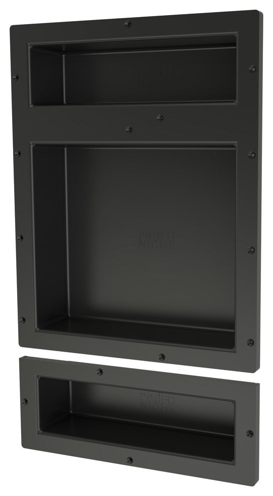 Tile Redi RNT1620DU-6 Triple Niche Set, Recessed Shower Shelves