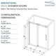 Miles 56-59 in. W x 76 in. H Barn Shower Door With Clear Glass