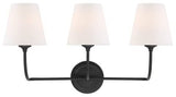 Crystorama Libby Langdon Sylvan 3-Light Bathroom Vanity, Black
