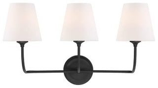 Crystorama Libby Langdon Sylvan 3-Light Bathroom Vanity, Black