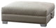 Leatherette Upholstered Ottoman with Chrome Legs, Pearl White