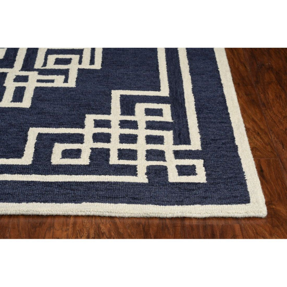 KAS Gramercy 1613 Navy Ivory Maysville Area Rug, 3'x5'
