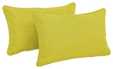 20"x12" Outdoor Spun Polyester Back Support Pillows, Set of 2, Lime