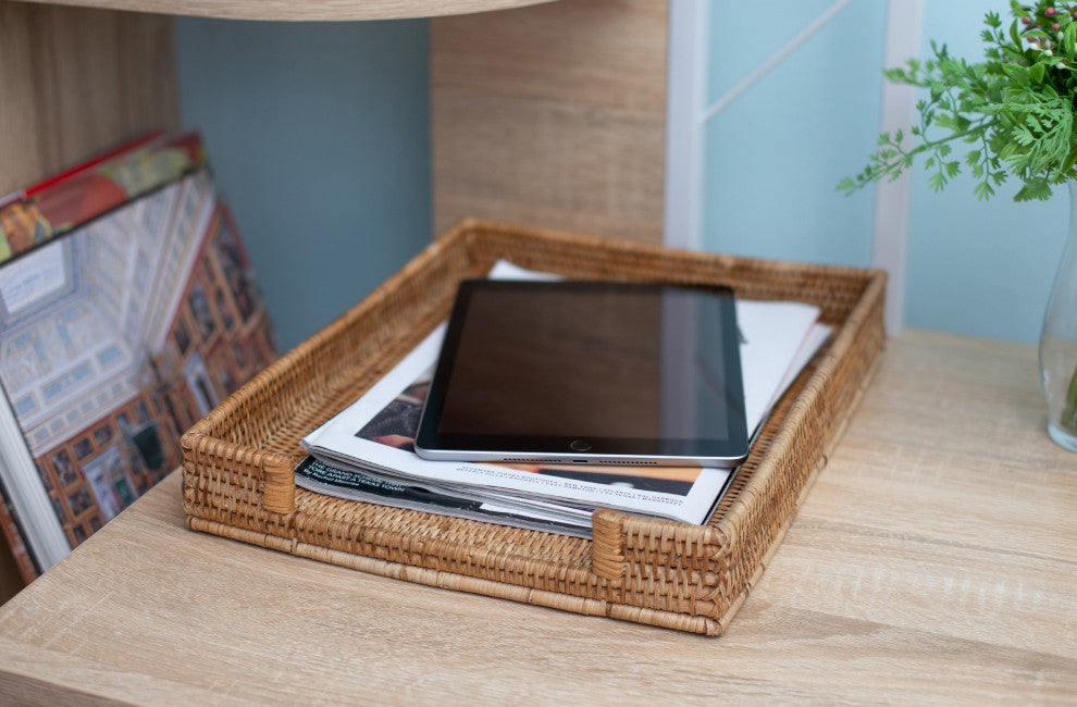 Artifacts Rattan™ Office Paper Tray, Honey Brown