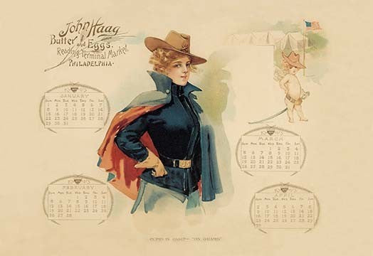 Lady in the Army: John Haag Calendar - Gallery Wrapped Canvas Art 28" x 42"