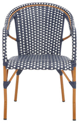 Safavieh Outdoor California Armchair, Navy/White